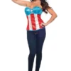 Rubie's Womens American Dream Sequin Corset For Adults - Marvel Avengers