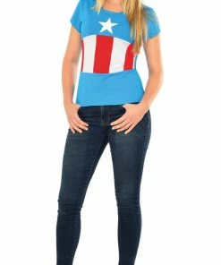 Rubie's American Dream T-Shirt & Mask Set For Adults - Marvel Avengers Womens