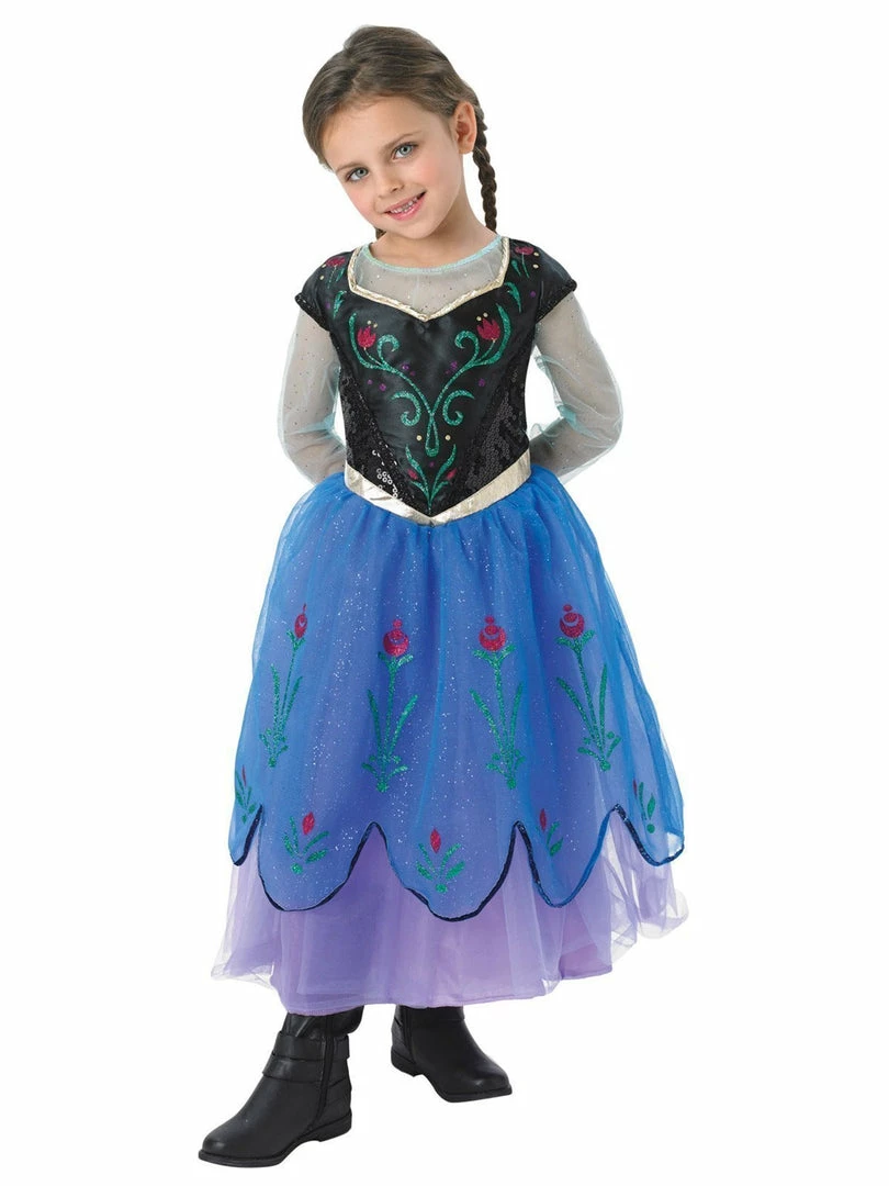 Rubie's Anna Premium Costume For Kids - Disney Frozen 4 Rubie's Anna Premium Costume For Kids - Disney Frozen