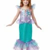 Rubie's Ariel Glitter & Sparkle Costume For Kids - Disney The Little Mermaid 2 Rubie's Ariel Glitter & Sparkle Costume For Kids - Disney The Little Mermaid