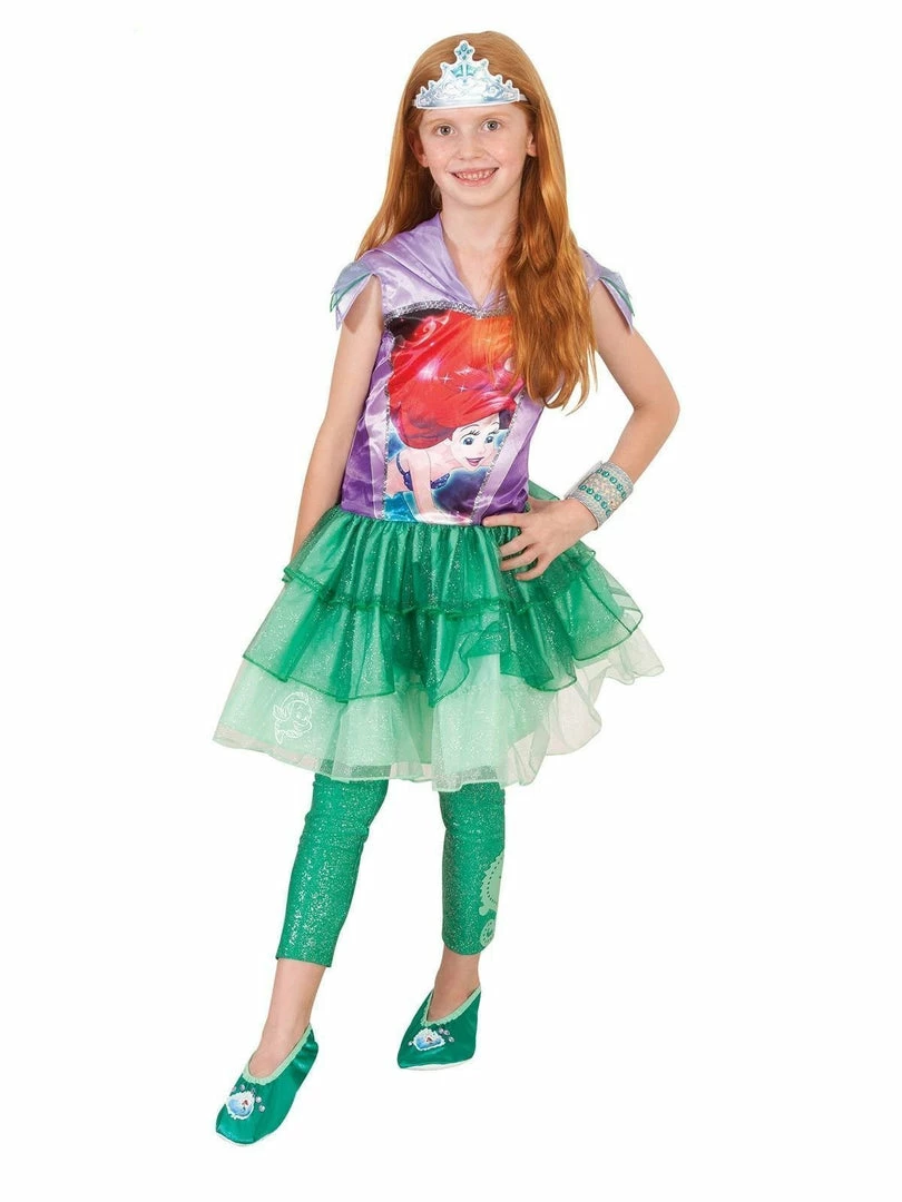 Rubie's Girls Ariel Hooded Dress For Kids - Disney The Little Mermaid 3 Rubie's Girls Ariel Hooded Dress For Kids - Disney The Little Mermaid