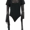 Rubie's Womens Black Lace Blackout Bodysuit For Adults