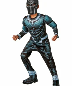 Rubie's Boys Black Panther Deluxe Costume For Kids - Marvel Black Panther