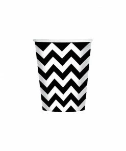 Amscan Black And White Chevron 9oz Cups