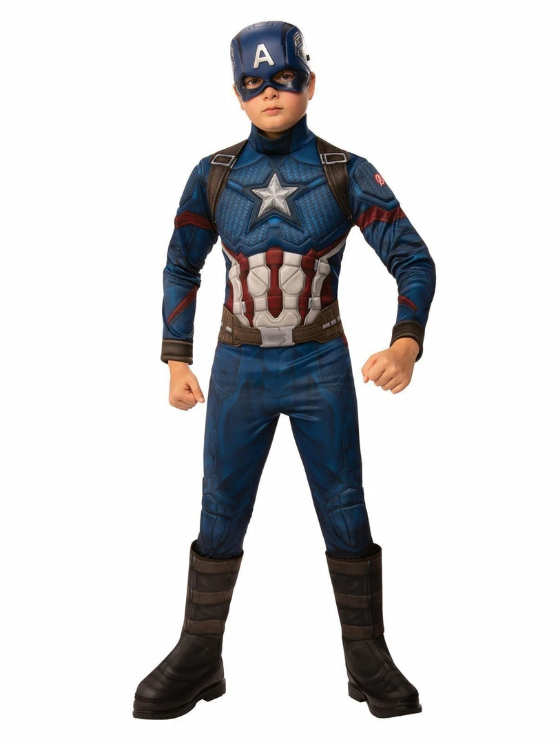 Rubie's Captain America Deluxe Costume For Kids - Marvel Avengers: Endgame 3 Rubie's Captain America Deluxe Costume For Kids - Marvel Avengers: Endgame