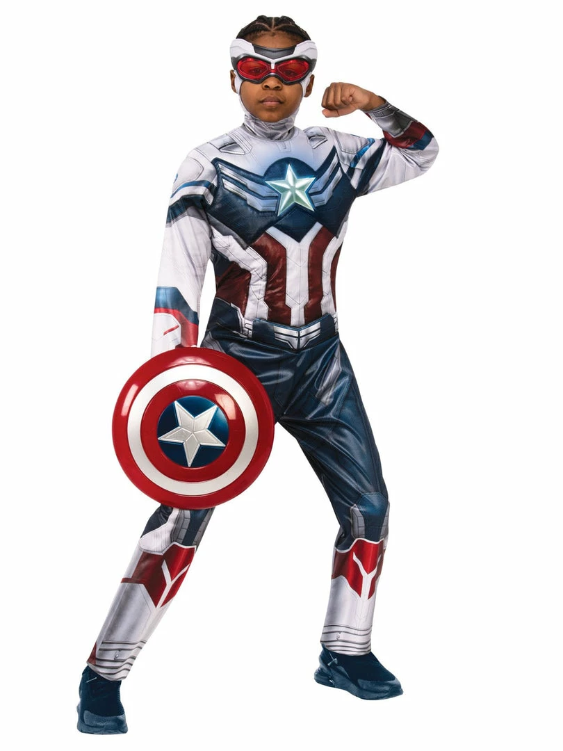 Rubie's Captain America Deluxe Costume For Kids - Marvel Falcon & The Winter Soldier 3 Rubie's Captain America Deluxe Costume For Kids - Marvel Falcon & The Winter Soldier