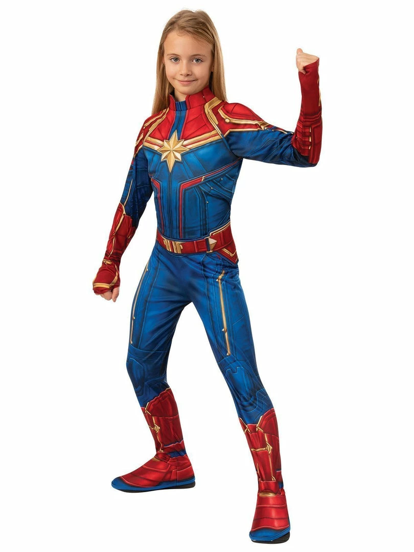 Rubie's Captain Marvel Hero Costume For Kids - Marvel Captain Marvel Girls 4 Rubie's Captain Marvel Hero Costume For Kids - Marvel Captain Marvel Girls