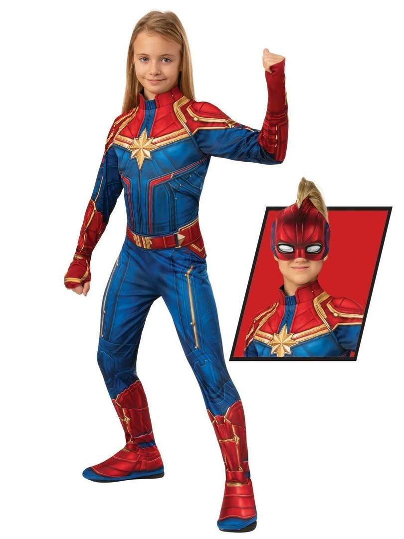 Rubie's Captain Marvel Hero Costume For Kids - Marvel Captain Marvel Girls 3 Rubie's Captain Marvel Hero Costume For Kids - Marvel Captain Marvel Girls