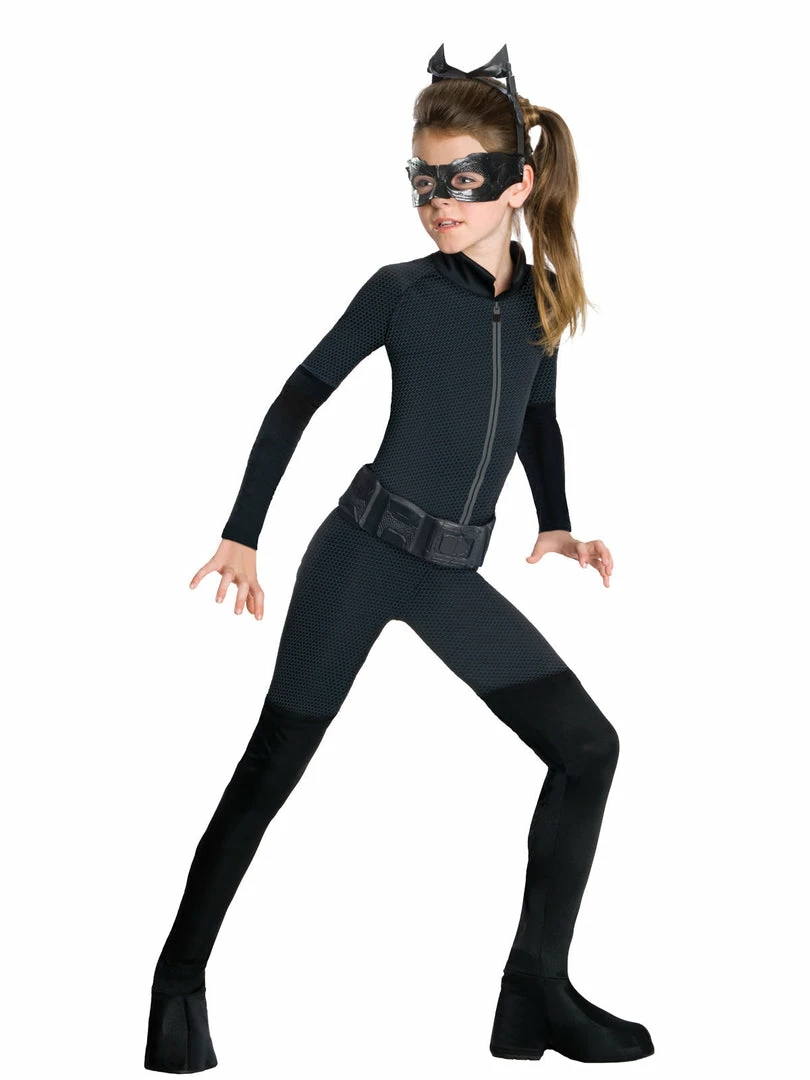 Rubie's Girls Catwoman Costume For Kids - Warner Bros Dark Knight 3 Rubie's Girls Catwoman Costume For Kids - Warner Bros Dark Knight