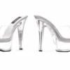 Ellie Shoes Inc Womens Clear Mule 6 Inch Heel For Adults