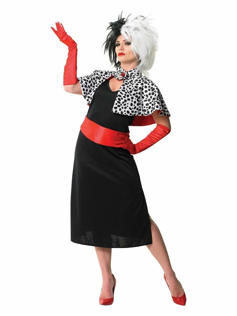 Rubie's Womens Cruella De Vil Costume For Adults - Disney 101 Dalmatians 3 Rubie's Womens Cruella De Vil Costume For Adults - Disney 101 Dalmatians