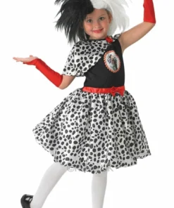 Rubie's Girls Cruella De Vil Costume For Kids - Disney 101 Dalmatians