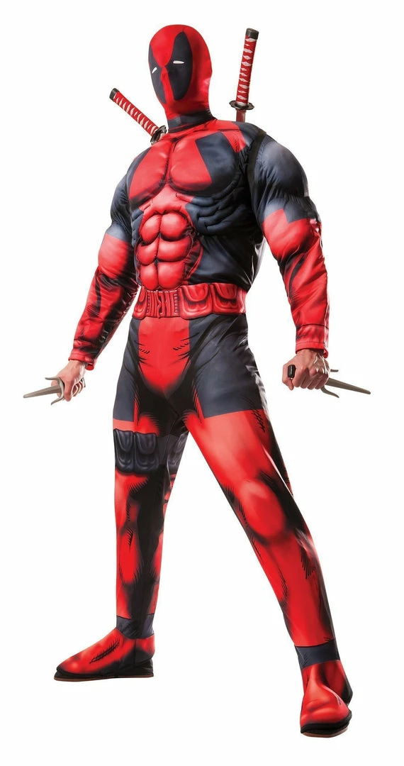 Rubie's Deadpool Deluxe Costume For Adults - Marvel Deadpool 3 Rubie's Deadpool Deluxe Costume For Adults - Marvel Deadpool