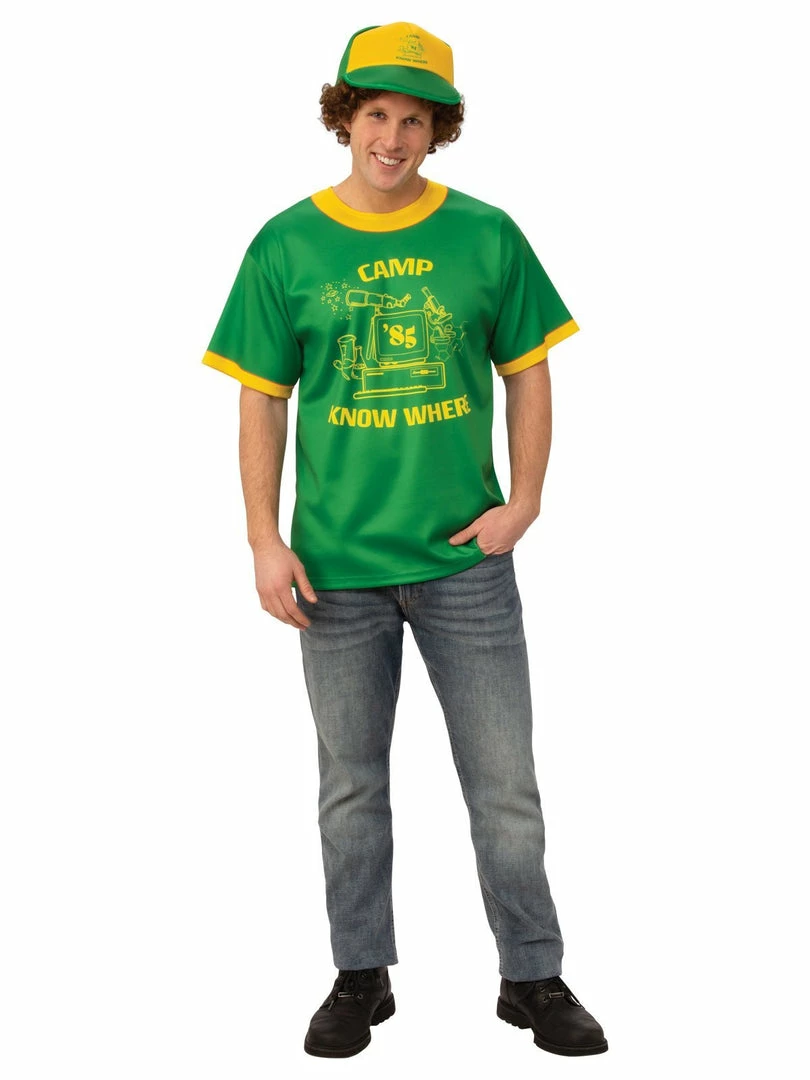 Rubie's Dustin 'Camp Know Where' T-Shirt For Adults - Netflix Stranger Things 3 Rubie's Dustin 'Camp Know Where' T-Shirt For Adults - Netflix Stranger Things