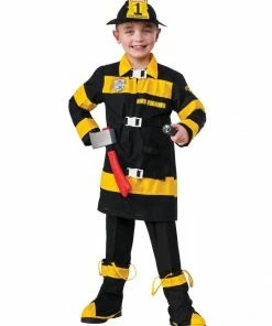 Rubie's Fire Fighter Deluxe Costume For Kids Boys