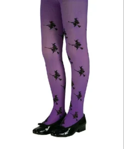 Rubie's Glitter Witch Purple Child Tights