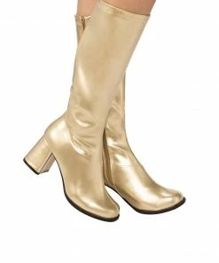 Rubie's Womens Go Go Gold Boots For Adults