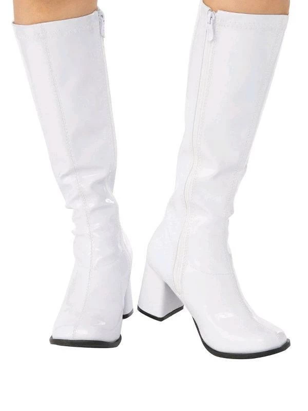Rubie's Go Go White Boots For Adults Womens 3 Rubie's Go Go White Boots For Adults Womens