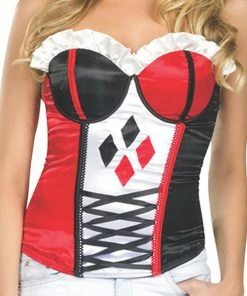 Rubie's Harley Quinn Corset For Adults - Warner Bros DC Comics
