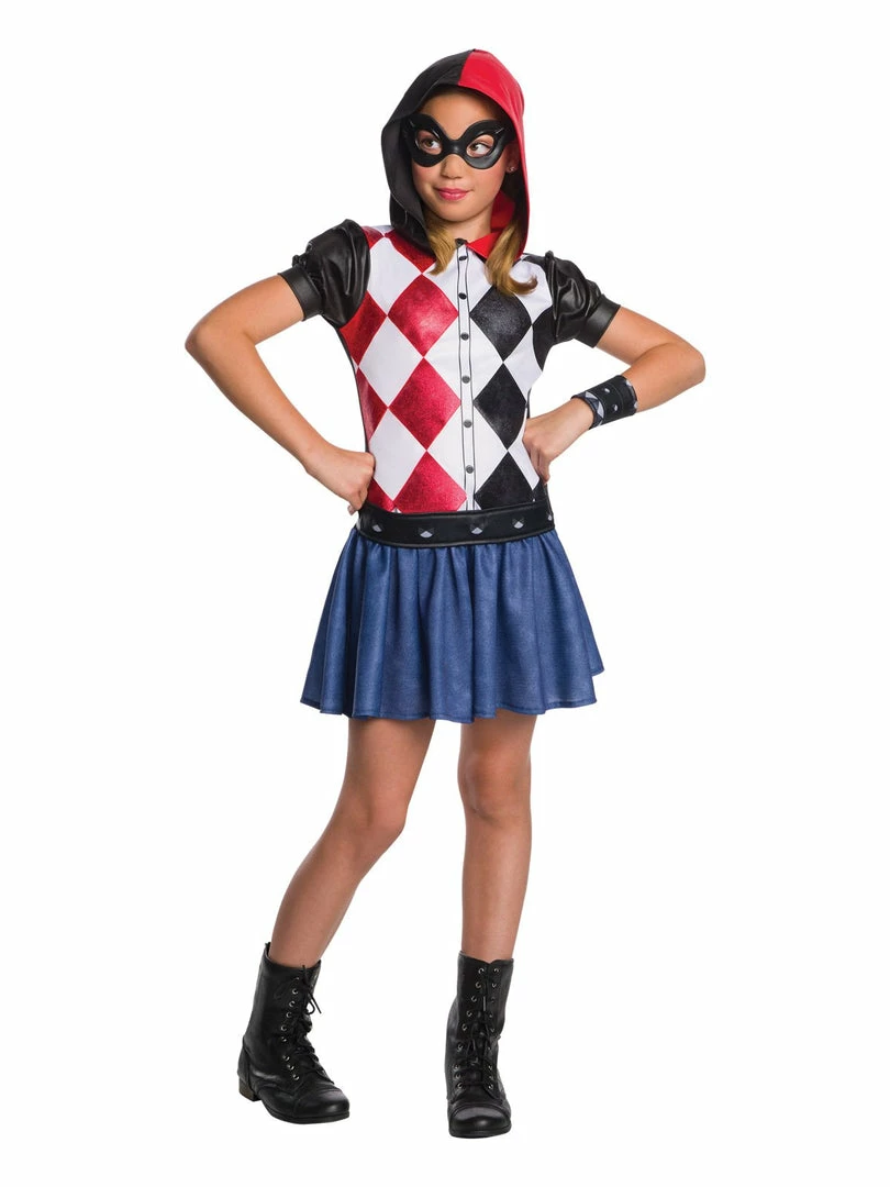 Rubie's Harley Quinn Hoodie Costume For Kids - Warner Bros DC Super Hero Girls 3 Rubie's Harley Quinn Hoodie Costume For Kids - Warner Bros DC Super Hero Girls