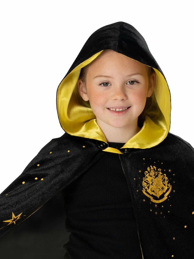 Rubie's Hogwarts Black & Gold Hooded Robe For Kids & Tweens - Warner Bros Harry Potter Boys 4 Rubie's Hogwarts Black & Gold Hooded Robe For Kids & Tweens - Warner Bros Harry Potter Boys