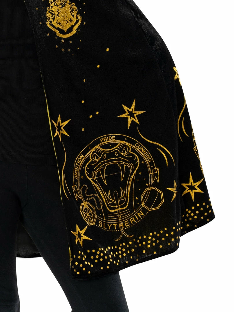 Rubie's Hogwarts Black & Gold Hooded Robe For Kids & Tweens - Warner Bros Harry Potter Boys 5 Rubie's Hogwarts Black & Gold Hooded Robe For Kids & Tweens - Warner Bros Harry Potter Boys
