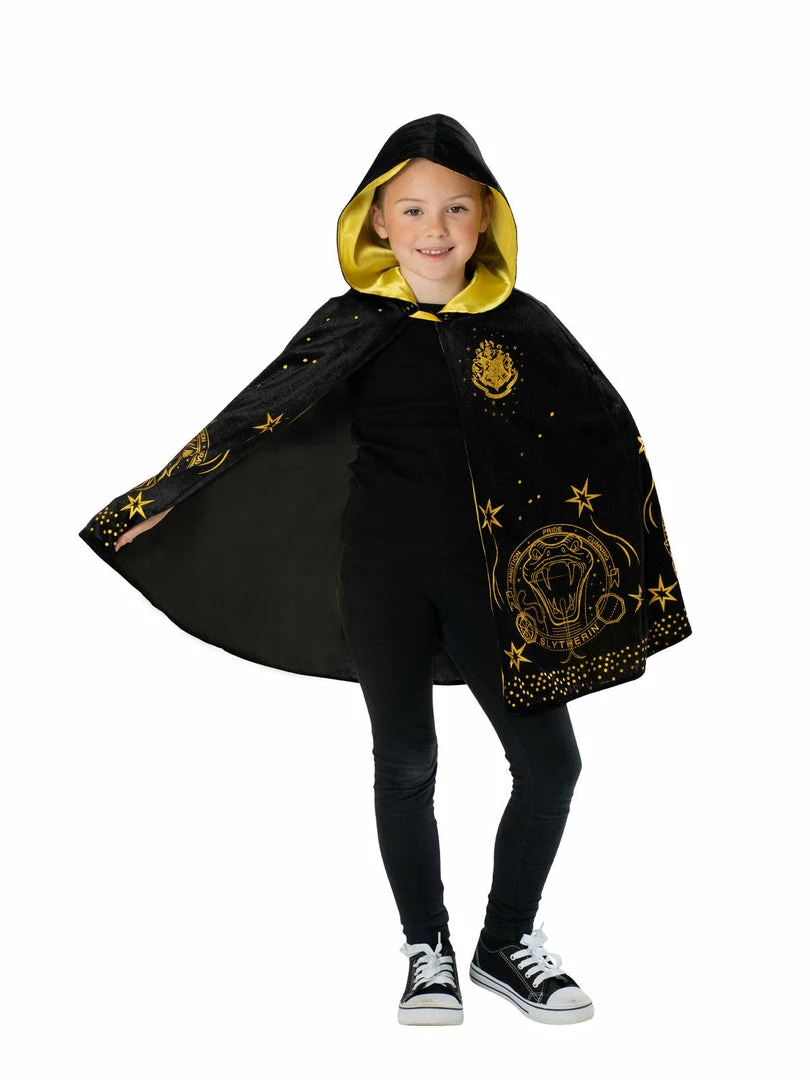 Rubie's Hogwarts Black & Gold Hooded Robe For Kids & Tweens - Warner Bros Harry Potter Boys 3 Rubie's Hogwarts Black & Gold Hooded Robe For Kids & Tweens - Warner Bros Harry Potter Boys