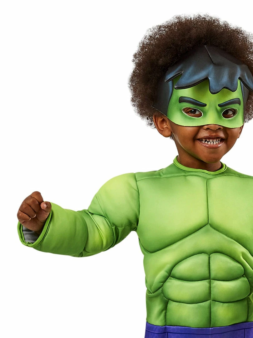 Rubie's Hulk Deluxe Costume For Toddlers - Marvel Spidey & His Amazing Friends 4 Rubie's Hulk Deluxe Costume For Toddlers - Marvel Spidey & His Amazing Friends