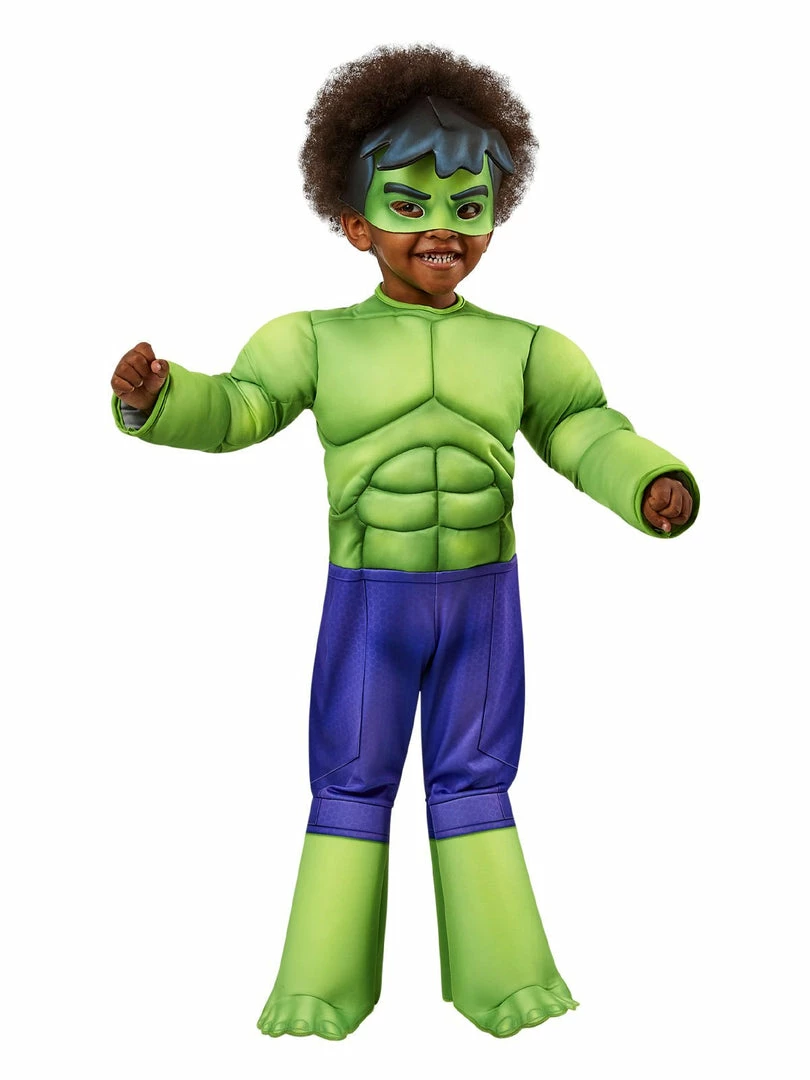 Rubie's Hulk Deluxe Costume For Toddlers - Marvel Spidey & His Amazing Friends 3 Rubie's Hulk Deluxe Costume For Toddlers - Marvel Spidey & His Amazing Friends