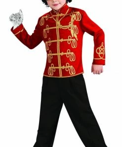 Rubie's Michael Jackson Red Military Jacket For Kids - Michael Jackson Boys