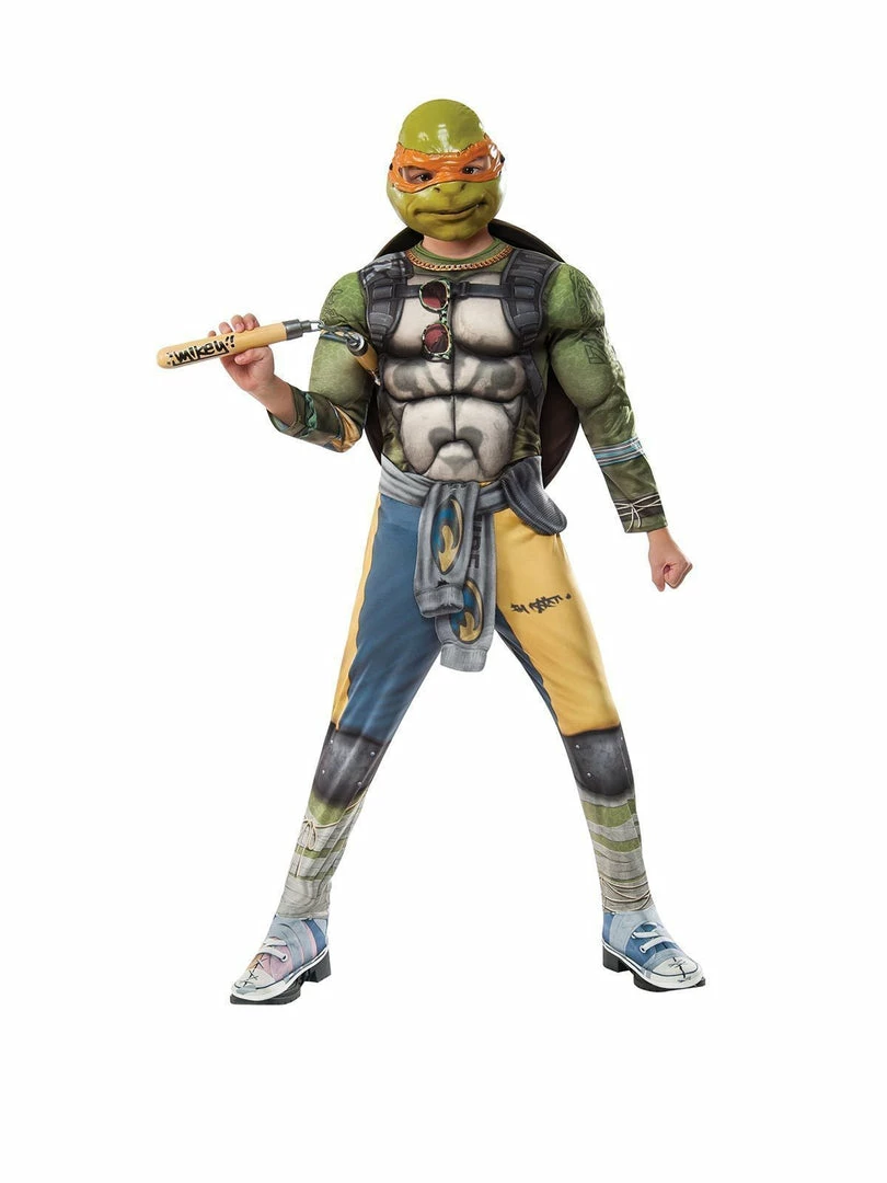Rubie's Boys Michelangelo Deluxe Costume For Kids - Nickelodeon Teenage Mutant Ninja Turtles 3 Rubie's Boys Michelangelo Deluxe Costume For Kids - Nickelodeon Teenage Mutant Ninja Turtles