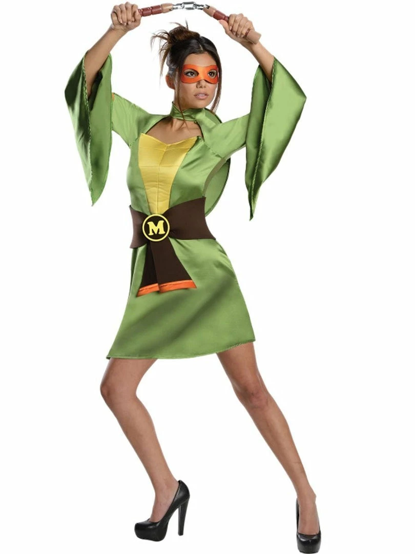 Rubie's Womens Michelangelo Kimono Costume For Adults - Nickelodeon Teenage Mutant Ninja Turtles 3 Rubie's Womens Michelangelo Kimono Costume For Adults - Nickelodeon Teenage Mutant Ninja Turtles