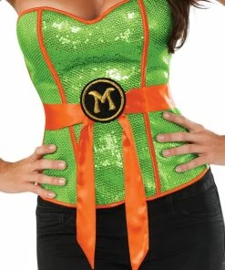 Rubie's Michelangelo Sequin Corset For Adults - Nickelodeon Teenage Mutant Ninja Turtles Womens