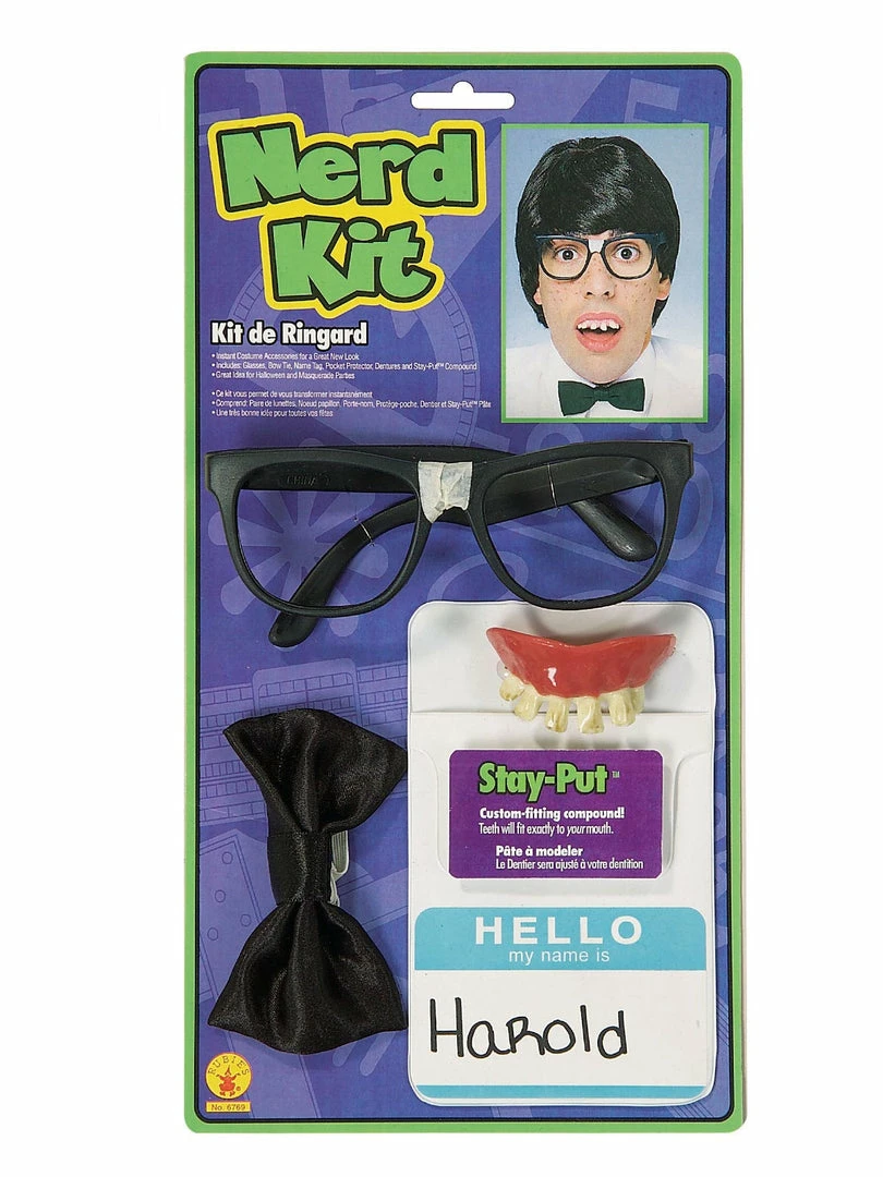Rubie's Mens Nerd Kit For Adults 3 Rubie's Mens Nerd Kit For Adults
