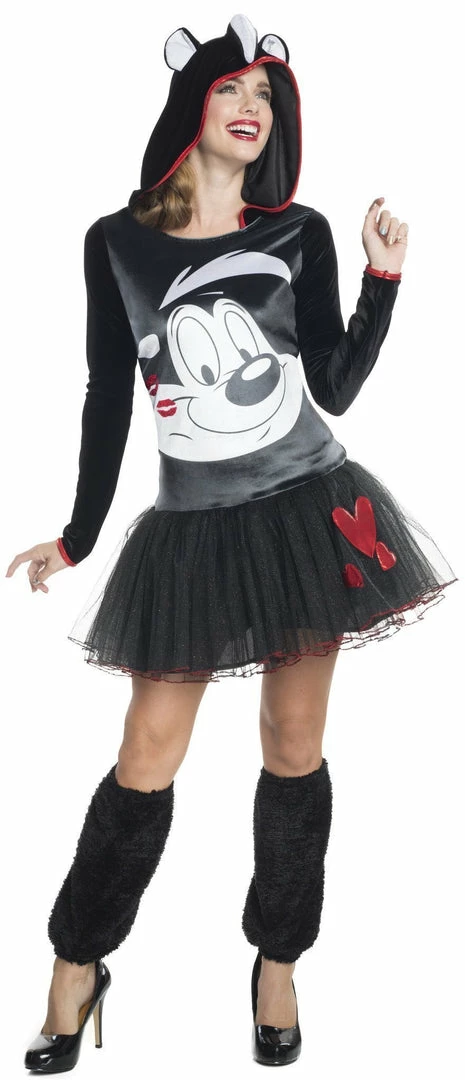 Rubie's Womens Pepe Le Pew Hooded Tutu Costume For Adults - Warner Bros Looney Tunes 3 Rubie's Womens Pepe Le Pew Hooded Tutu Costume For Adults - Warner Bros Looney Tunes