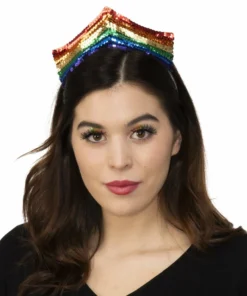 Rubie's Shop All Adult Costumes Pride Sequin Rainbow Tiara For Adults