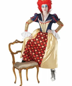Rubie's Womens Queen Of Hearts Red Deluxe Costume For Adults - Disney Alice In Wonderland