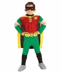 Rubie's Robin Deluxe Muscle Chest Costume For Kids - Warner Bros Teen Titans