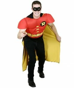 Rubie's Mens Robin Muscle Chest Costume Top For Adults - Warner Bros DC Comics