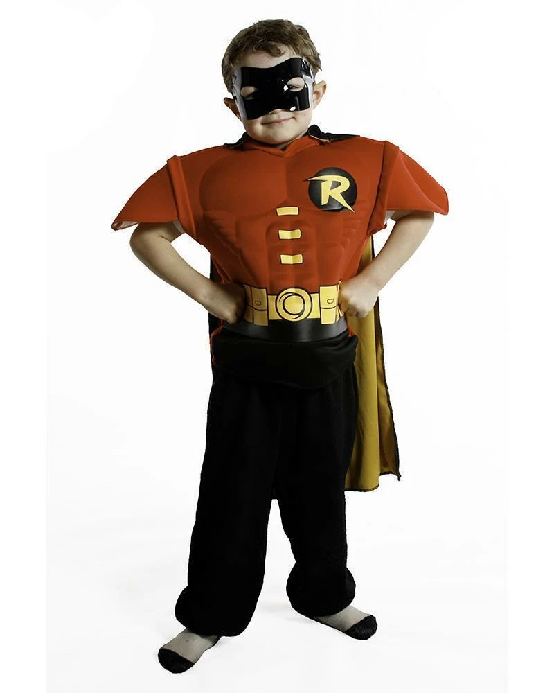Rubie's Boys Robin Muscle Chest Dress Up Set For Kids - Warner Bros DC Comics 3 Rubie's Boys Robin Muscle Chest Dress Up Set For Kids - Warner Bros DC Comics
