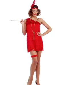 Forum Novelties Ruby Red Dazzle Flapper Costume For Adults