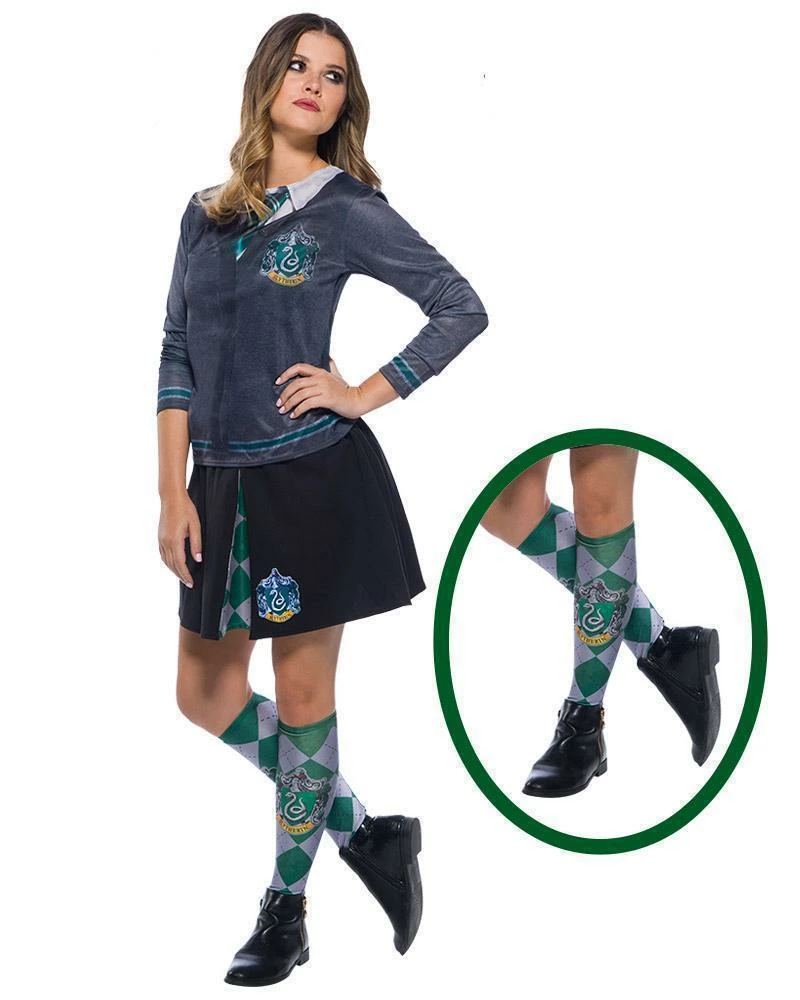 Rubie's Womens Slytherin Costume Socks For Teens & Adults - Warner Bros Harry Potter 3 Rubie's Womens Slytherin Costume Socks For Teens & Adults - Warner Bros Harry Potter
