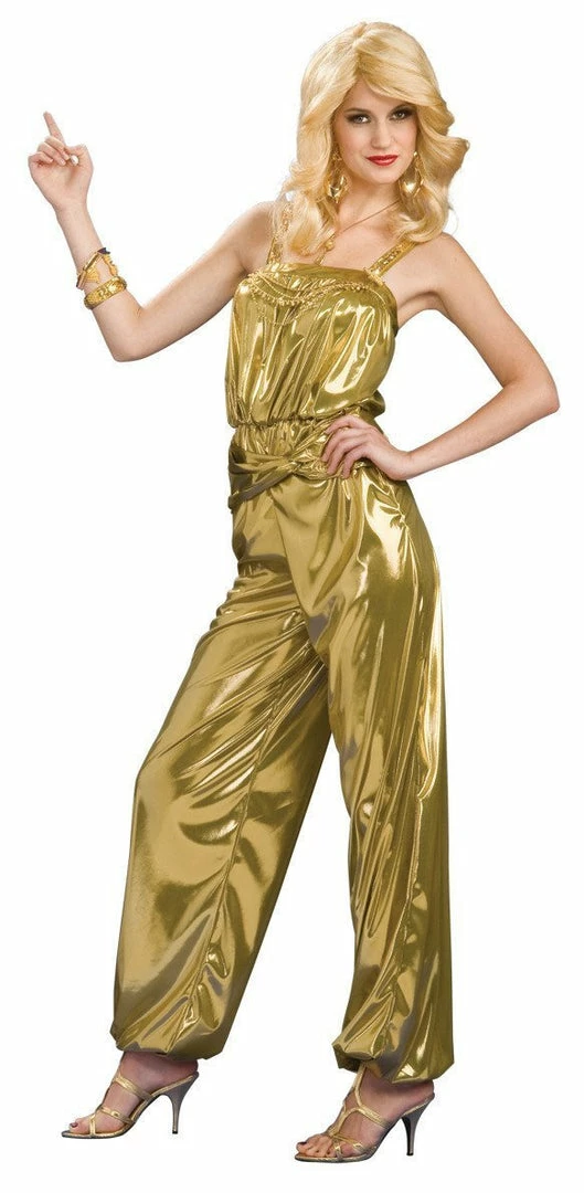 Rubie's Womens Solid Gold Disco Diva Costume For Adults 3 Rubie's Womens Solid Gold Disco Diva Costume For Adults