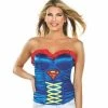 Rubie's Supergirl Ribbon Detail Corset For Adults - Warner Bros DC Comics Womens