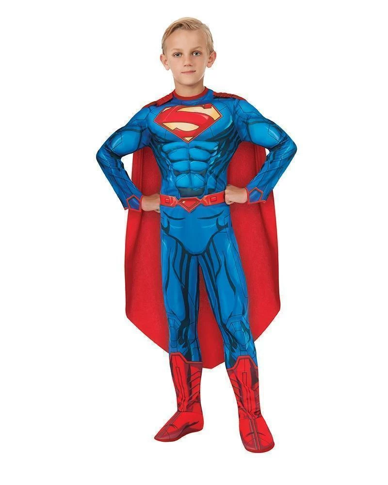 Rubie's Superman Deluxe Costume For Kids - Warner Bros DC Comics Boys 3 Rubie's Superman Deluxe Costume For Kids - Warner Bros DC Comics Boys
