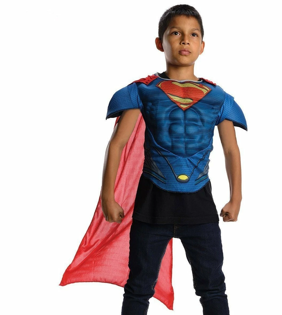 Rubie's Superman Molded Muscle Chest Costume Top For Kids - Warner Bros DC Comics Boys 3 Rubie's Superman Molded Muscle Chest Costume Top For Kids - Warner Bros DC Comics Boys