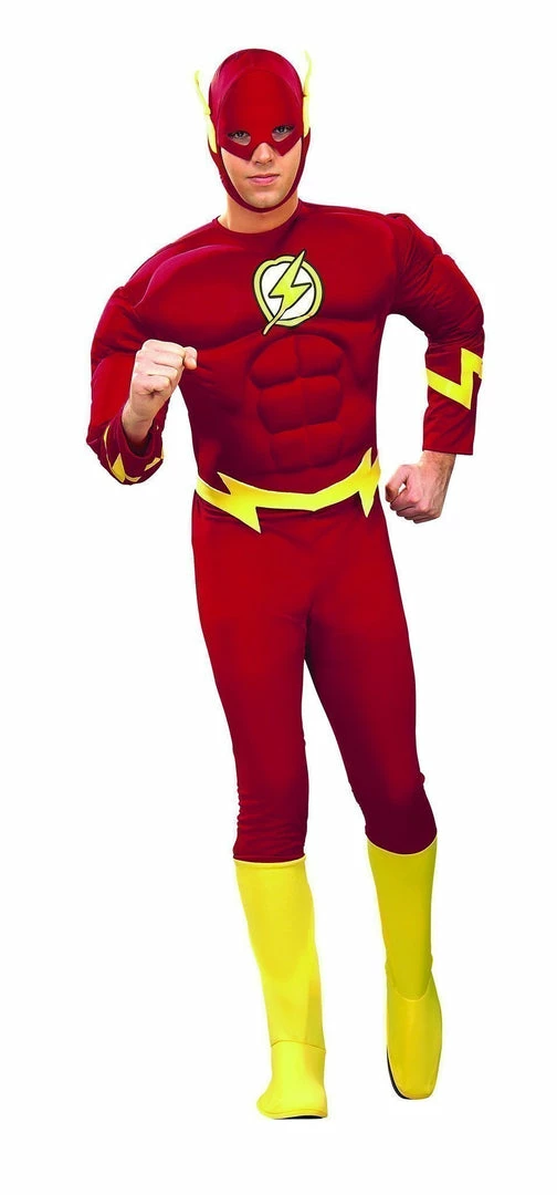 Rubie's The Flash Deluxe Muscle Chest Costume For Adults - Warner Bros DC Comics Mens 3 Rubie's The Flash Deluxe Muscle Chest Costume For Adults - Warner Bros DC Comics Mens