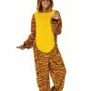 Rubie's Tiger Furry Onesie For Adults Mens 1 Rubie's Tiger Furry Onesie For Adults Mens