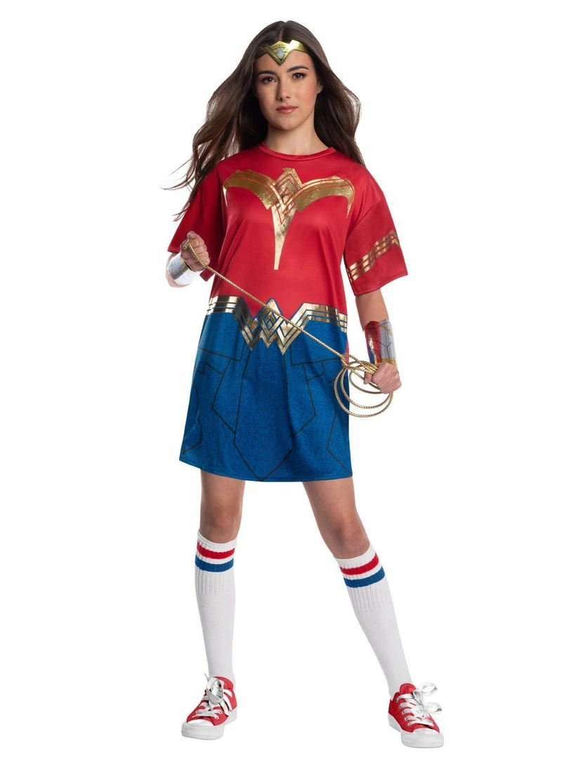 Rubie's Wonder Woman 1984 Oversized Tee Costume For Teens - Warner Bros WW1984 Movie Womens 3 Rubie's Wonder Woman 1984 Oversized Tee Costume For Teens - Warner Bros WW1984 Movie Womens