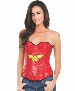 Rubie's Wonder Woman Sequin Corset For Adults - Warner Bros DC Comics Womens